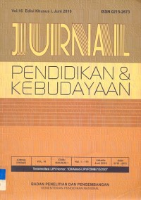Jurnal pendidikan dan kebudayaan vol. 16 edisi khusus I, juni 2010