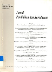 Jurnal pendidikan dan kebudayaan november 2006 tahun ke-12, no. 063