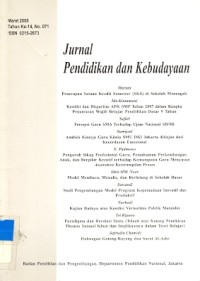Jurnal pendidikan dan kebudayaan maret 2008 tahun ke-14, no. 071
