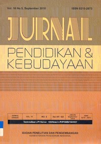 Jurnal pendidikan dan kebudayaan vol. 16 no. 5 september 2010