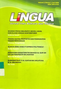 Lingua jurnal ilmu bahasa dan sastra volume 3, nomor1, june 2008