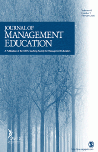 Journal of Management Education : A Publication of the OBTS Teaching Society for Management Educators Volume 34 Number 3 Juni 2010