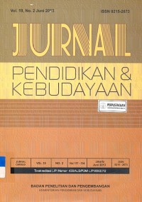 Jurnal pendidikan dan kebudayaan vol. 19 no. 2 juni 2013