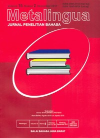 Metalingua: jurnal penelitian bahasa [vol 15, nomor 2, desember 2017]