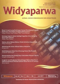 Widyaparwa: Jurna ilmiah kebahasaan dan kesastraan volume 45, nomor 1, juni 2017
