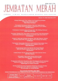 Jembatan merah: jurnal ilmiah pengajaran bahasa dan sastra volume 16, edisi desember 2017