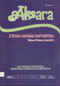 Aksara: Jurnal bahasa dan sastra Vol.27 No.1