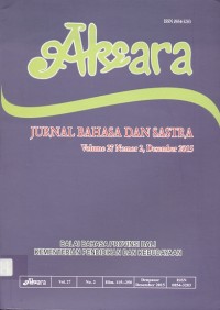 Aksara: Jurnal bahasa dan sastra Vol.27 No.2