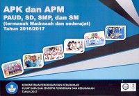 APK dan APM Paud, SD, SMP, dan SM (termasuk madrasah dan sederajat) tahun 2016/2017