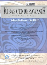 Kibas cenderawasih: jurnal ilmiah kebahasaan dan kesasteraan vol.14 no.1 april 2017