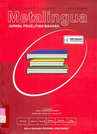 METALINGUA Jurnal Penelitian Bahasa Volume 11 Nomor 2 Desember 2013