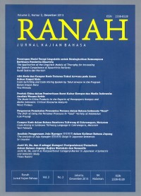 Ranah jurnal kajian bahasa volume 2, nomor 2, desember 2013