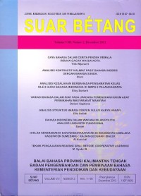 Suar betang volume viii, nomor 2, desember 2013