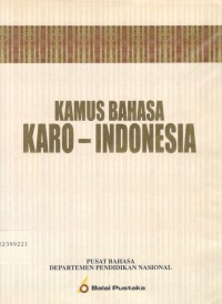 Kamus bahasa karo - indonesia