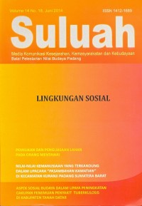 Suluah: media komunikasi kesejarahan, kemasyarakatan dan kebudayaan vol 14 no 18 Juni 2014