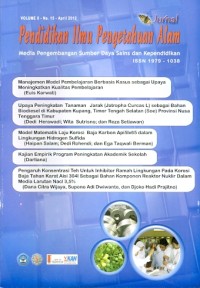 Pendidikan ilmu pengetahuan alam: media pengembangan sumber daya sains dan kependidikan [volume x - no. 13 - april 2012]