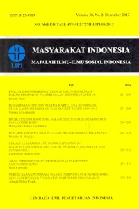 Masyarakat Indonesia vol 38, no. 2, desember 2012