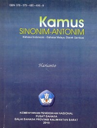 Kamus sinonim-antonim (bahasa Indonesia - bahasa Melayu dialek Sambas)
