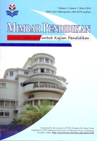 Mimbar pendidikan vol 1, nomor 1, maret 2016