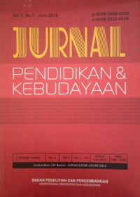 Jurnal Pendidikan dan Kebudayaan Volume 3, Nomor 1, Juni 2018