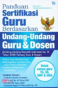 Panduan sertifikasi guru berdasarkan undang-undang guru dan dosen