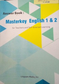 Answer book : masterkey english 1 & 2 for teachers and self-directed learning