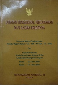 Jabatan fungsional pustakawan dan angka kreditnya