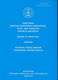 Peraturan Menteri Pendidikan, Kebudayaan, Riset, dan Teknologi Republik Indonesia Nomor 23 tahun 2021