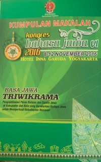 Kumpulan makalah kongres bahasa jawa vi 2016 8-12 november 2016 hotel inna garuda yogyakarta
