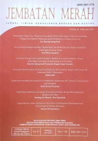 Jembatan merah : jurnal ilmiah pengajaran bahasa dan sastra volume 23 edisi Juni 2021