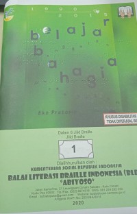 Belajar bahagia jilid braille 1