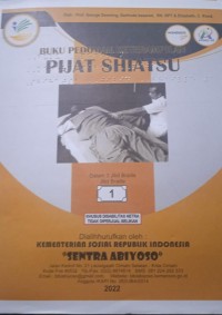 Buku pedoman keterampilan pijat shiatsu jilid braille 1