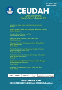 Ceudah : Jurnal Ilmiah Sastra Vol. 9, No. 1, Hal 1-102, Desember 2019