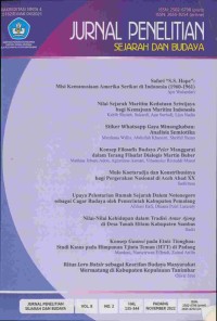 Jurnal penelitian sejarah dan budya, volume 8 nomor 2, hal. 135-344, November 2022