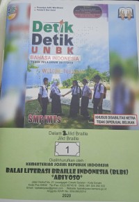 Detik-detik UNBK Bahasa Indonesia tahun pelajaran 2017/2018 untuk SMP/MTsN jilid braille 1