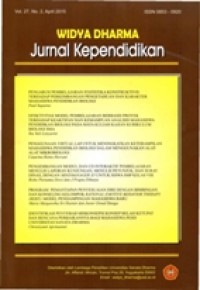 WIDYA DHARMA: Jurnal Kependidikan Vol. 27 No. 2 April 2015