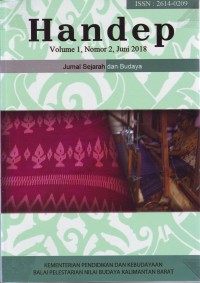 Handep : jurnal sejarah dan budaya volume 1 nomor 2 Juni 2018
