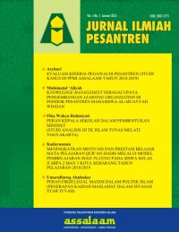 Jurnal ilmiah pesantren Volume 6, No. 1, Januari 2020