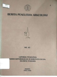 Berita penelitian arkeologi no.6 survai di daerah Kalimantan Barat