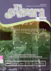 Aksara: Jurnal bahasa dan sastra Vol.24 No.1