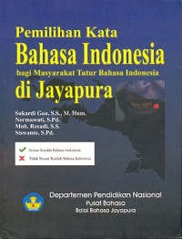 Pemilihan kata Bahasa Indonesia bagi masyarakat tutur Bahasa Indonesia di Jayapura