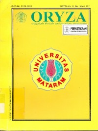 Oryza: majalah ilmiah universitas mataram Vol. X, No. 1 Maret 2011