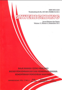 SAWERIGADING : Jurnal Bahasa dan Sastra Volume 17, Nomor 1, April 2011