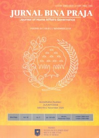 Jurnal bina praja: journal of home affairs governance [volume 10 issue 2 november 2018]