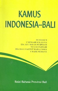 Kamus Indonesia--Bali