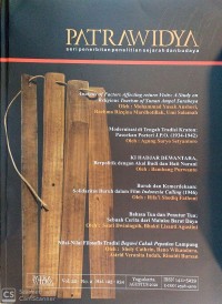 Patrawidya : seri penerbitan sejarah dan budaya volume 22 nomor 2, Agustus 2021