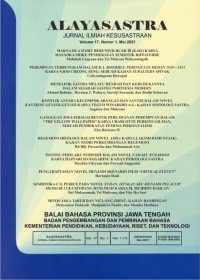 Alayasastra : jurnal ilmiah kesustraan volume 17 nomor 1 Mei 2021