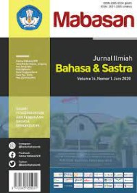 Mabasan: jurnal ilmiah bahasa dan sastra volume 14 nomor 2 Desember 2020