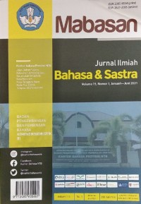 Mabasan : jurnal ilmiah bahasa dan sastra volume 15 nomor 1 Januari - Juni 2021