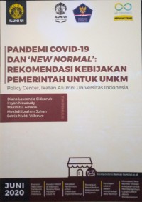 Pandemi covid-19 dan new normal : rekomondasi kebijakan pemerintah untuk UMKM